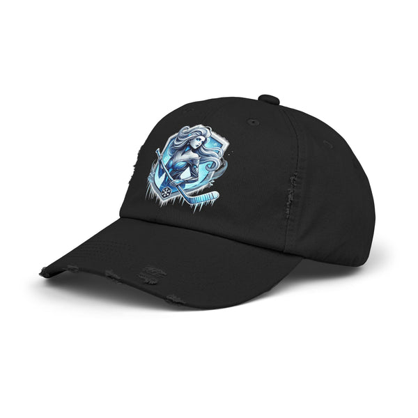 Distressed Cap - Icy Heroine Cosmic Hat - Frost and Hockey Edition