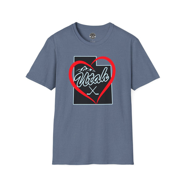 I Love Utah Hockey Shirt | Valentine's Day Gift Shirt for Hockey Fans