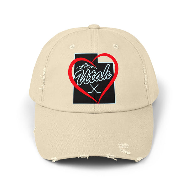 I Love Utah Hockey Hat | Valentine's Day Gift Hat for Hockey Fans