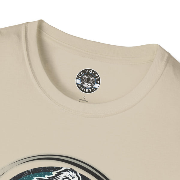 Bigfoot Sasquatch Yeti Vintage Hockey Crest T-Shirt | Bigfoot Shirt - Sasquatch Shirt - Yeti Shirt