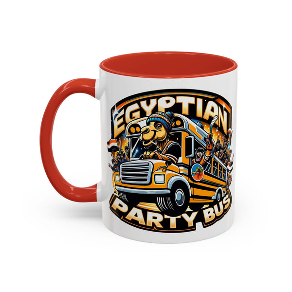Cute Hockey Ghost + Egyptian Party Bus - Accent Coffee Mug - 11oz | 15 oz