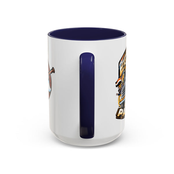 Cute Hockey Ghost + Egyptian Party Bus - Accent Coffee Mug - 11oz | 15 oz