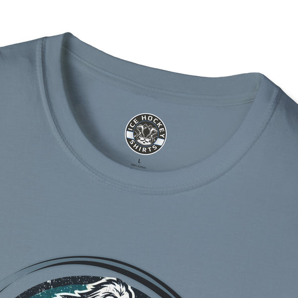 Bigfoot Sasquatch Yeti Vintage Hockey Crest T-Shirt | Bigfoot Shirt - Sasquatch Shirt - Yeti Shirt