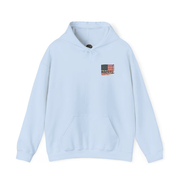 USA Hockey Sweatshirt Hoodie | Vintage American Flag Front & Back