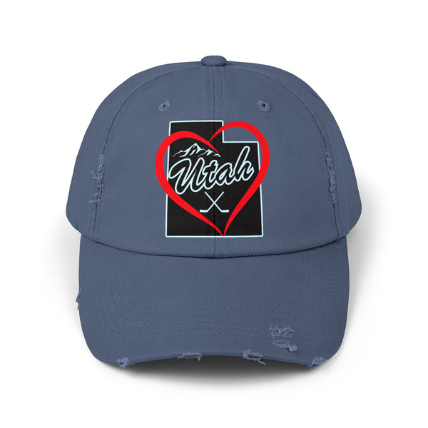 I Love Utah Hockey Hat | Valentine's Day Gift Hat for Hockey Fans
