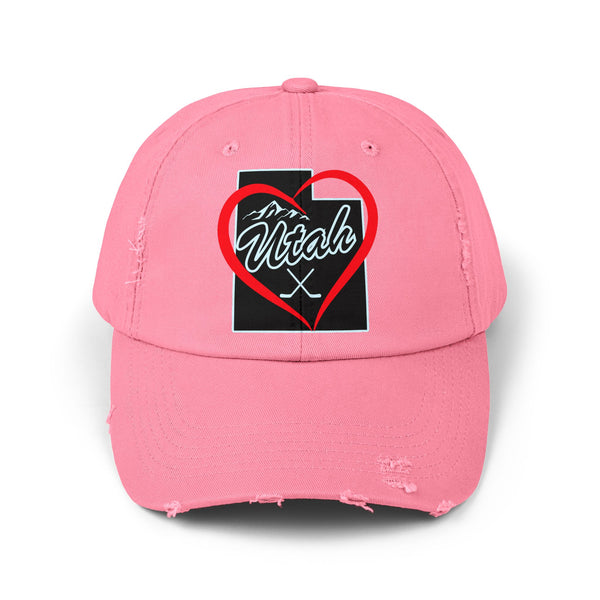 I Love Utah Hockey Hat | Valentine's Day Gift Hat for Hockey Fans