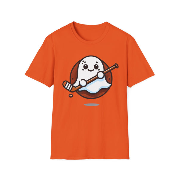 Cute Hockey Ghost + Egyptian Party Bus - Unisex Softstyle T-Shirt