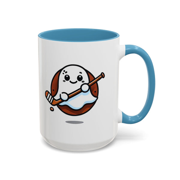 Cute Hockey Ghost + Egyptian Party Bus - Accent Coffee Mug - 11oz | 15 oz