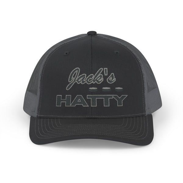 Snapback Cap Personalized Hat Trick Hockey Cap with Name and Pucks