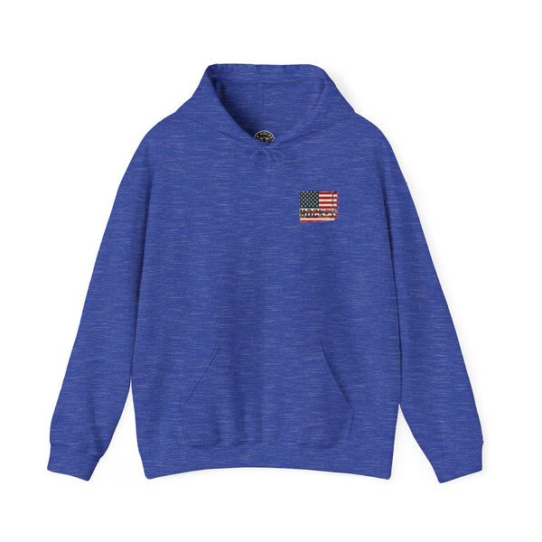 USA Hockey Sweatshirt Hoodie | Vintage American Flag Front & Back