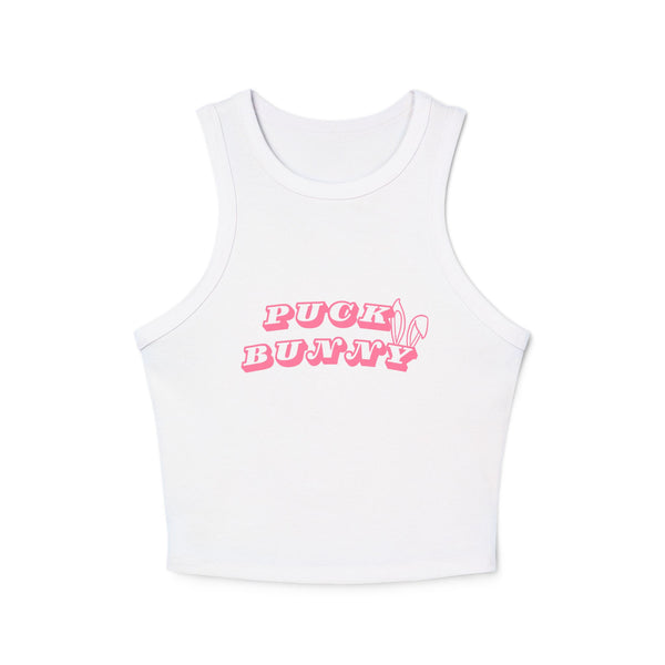 Puck Bunny Hockey Fan Women's Micro Rib Racer Tank Top