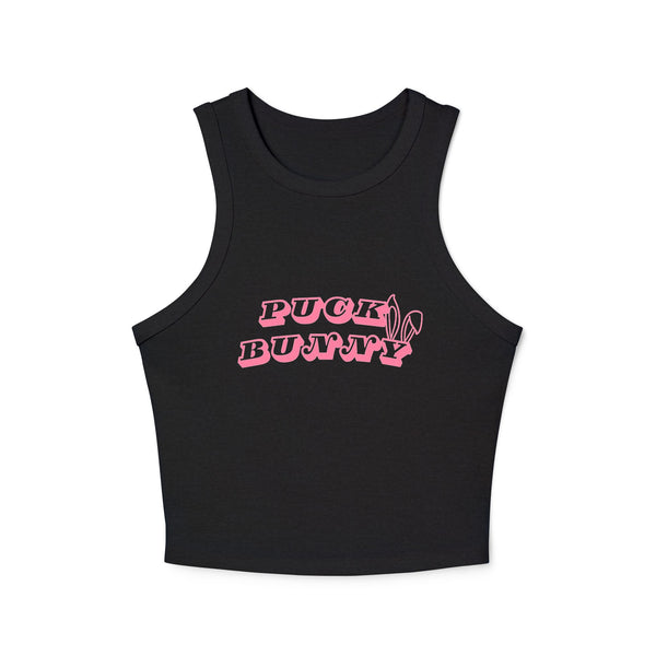 Puck Bunny Hockey Fan Women's Micro Rib Racer Tank Top