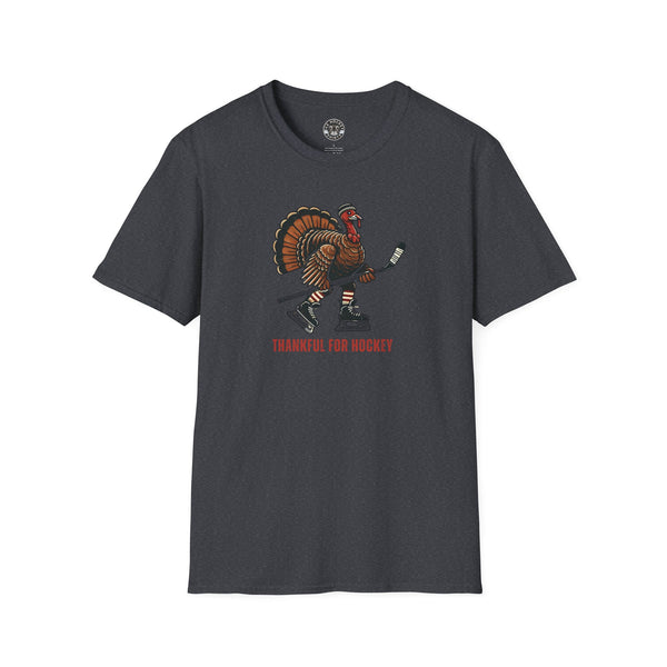 Thanksgiving Turkey Hockey Shirt | Vintage Style Hockey T-Shirt