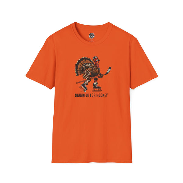 Thanksgiving Turkey Hockey Shirt | Vintage Style Hockey T-Shirt