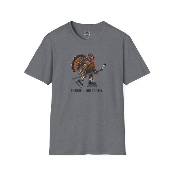 Thanksgiving Turkey Hockey Shirt | Vintage Style Hockey T-Shirt