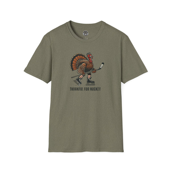 Thanksgiving Turkey Hockey Shirt | Vintage Style Hockey T-Shirt