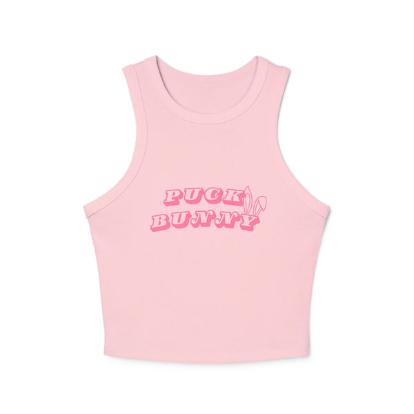 Puck Bunny Hockey Fan Women's Micro Rib Racer Tank Top