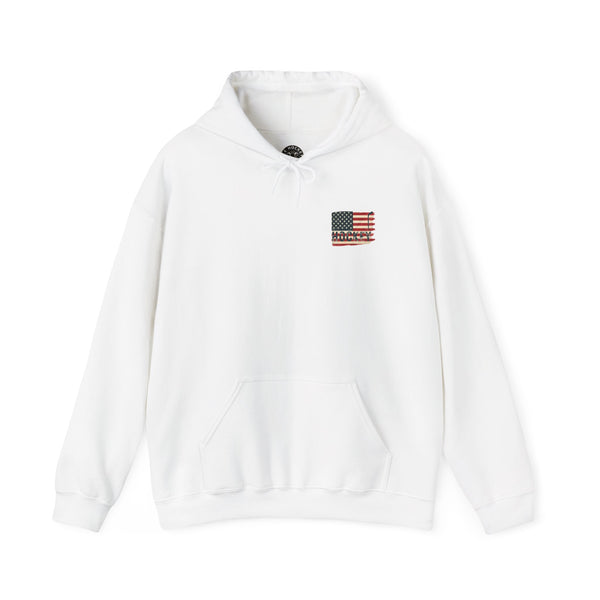 USA Hockey Sweatshirt Hoodie | Vintage American Flag Front & Back