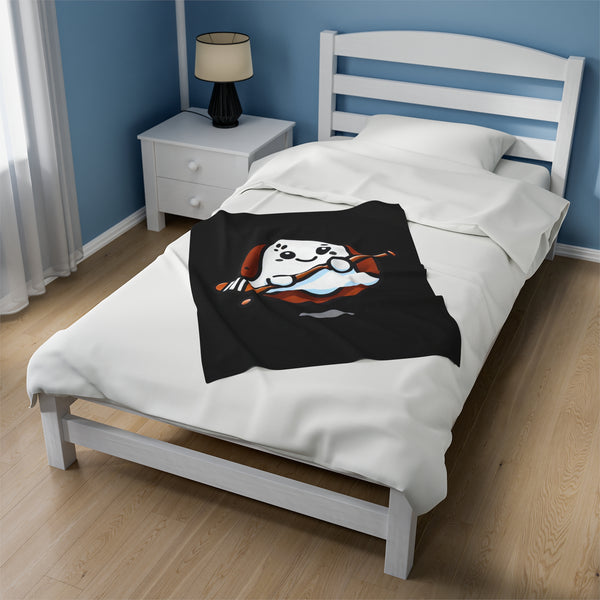 Hockey Ghost - Velveteen Plush Blanket