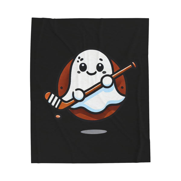 Hockey Ghost - Velveteen Plush Blanket